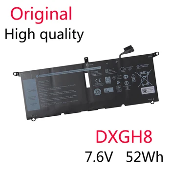 DXGH8 Pradinį Nauja Baterija DELL XPS13 9370 9380 7390 FHD 0H754V H754V P82G 7.6 V 52WH