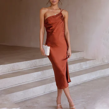 Elegantiškas Nerijos apykaklės Moterų Midi Suknelė Backless Tvarstis Sexy Ilgas Diržas Suknelės Moterų 2021 M. Vasarą Ponios Šalies Žalia Apranga