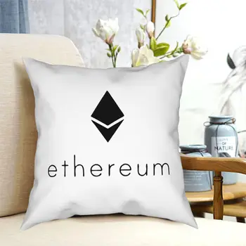Ethereum Logotipas Piktogramą Mesti Pagalvę Padengti Mesti Pagalvę Bitcoin Kriptografijos Cryptocurrency Btc Blockchain Derliaus Pagalvėlių Apvalkalus