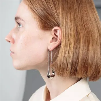 Europoje ir Amerikoje perdėti pakabukas lašas auskarai moterų metalo paprasta prancūzijos auskarai