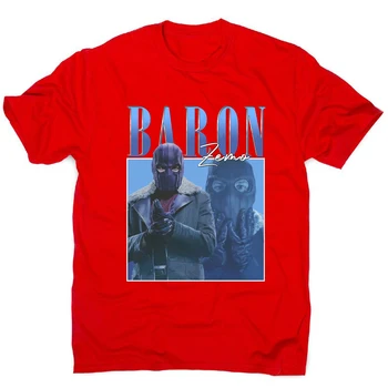 Falcon ir Žiemos Kareivis Shirt, Derliaus Baronas Zemo Shirt Cool Pagerbti Tee Retro 90s Bucky Barnes Superhero Tees Gerbėjų Dovana