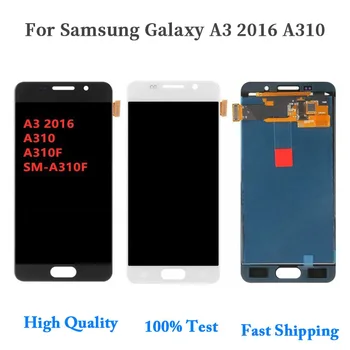 Galima reguliuoti ryškumą LCD Samsung Galaxy A3 2017 M. 2016 m. 2017 A320 A300 orlaivį a310 LCD Ekranas Jutiklinis Ekranas skaitmeninis keitiklis Asamblėjos +Įrankiai