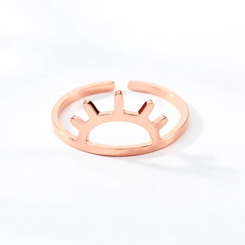 Geometrinis Anilos Femme Rose Aukso Spalvos Minimalistinio Didina Žiedų Moterys Šalis Dovana Nerūdijančio Plieno Bižuterijos 2019