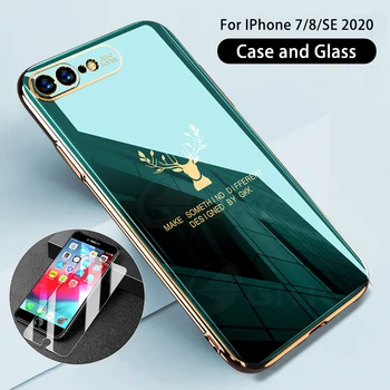 GKK Prabanga Apkalos Soft Case For Iphone X XS Max XR 6 6s 7 8 Plus SE 2020 Atveju briedžių antidetonaciniai vaizdo Kameros Apsauginė Stiklo Dangtis