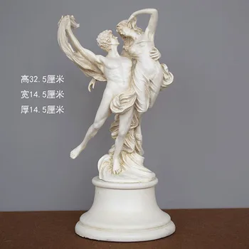 Graikų mitologijoje Kupidonas angelas sparnų kūrybos Grožio moteris, figūra kambarį spinta Skulptūra, statula, vestuvių dekoravimas dovana