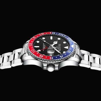 HAIQIN 2020 Vyrai žiūrėti mechaninė prekės prabangių laikrodžių vyrams Automatinis laikrodis vyrams, vandeniui 41MM GMT Laikrodis Orologio da uomo