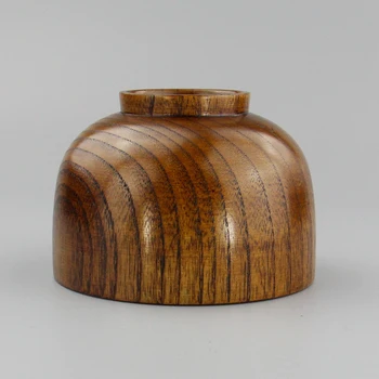 Japonijos medinis dubuo medžio masyvo juostele aplinkos apsaugos dažai kūrybos namų stalo sriuba bowl 11,5 CM