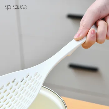 Japonijos Virtuvės Nailono Sriubos Šaukštą Kaušas Anti-nusiplikymas Skimmer Kiaurasamtis, Kepti Maisto Akių Nešiojamų Filtras Namų Virtuvės Įrankis