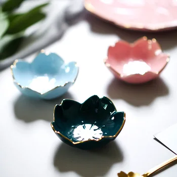 Japonų Stiliaus Keramikos Patiekalas Sakura Keraminiai Indai, Virtuvės Kūrybos Gėlių Formos Dubuo Keramikos Prieskonių Mažas Patiekalas