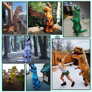 Karšto Dinozaurų Pripučiamas Kostiumas Šalis Cosplay Kostiumai Išgalvotas Talismanas Anime Helovinas Kostiumų Suaugusiems Vaikams Dino Animacinių Filmų