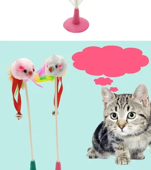 Katė prekių kačių žaislai, kačių, triušių kailių kamuolys pelės tipas funny cat stick funny cat lazdele turkija plaukų katžolių funny cat plunksnos