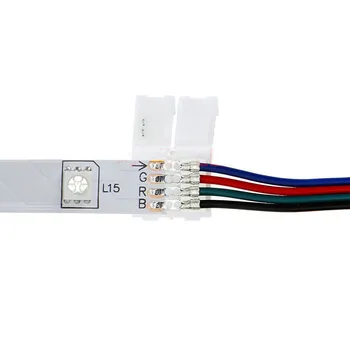 KeWL 5050 RGB LED juostelės jungtis 10mm 4pin Nemokamai Suvirinimo LED juostelės Jungtis įrašą