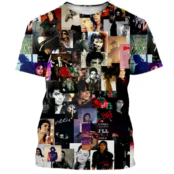 Klasikinis vientisas Moterų ir Vyrų T-Shirt Michael Jackson 3D Spausdinimo Marškinėliai Hip-Hop Streetwear Vasaros Atsitiktinis Viršų 2021 Naujas