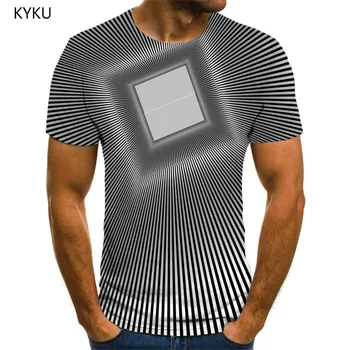KYKU Prekės Abstrakčiai T-shirt Vyrai Naujų Tshirts Atsitiktinis Juokinga Marškinėlius Spausdinti Psichodelinio Anime Drabužius Mens Drabužių Hip-hop Naujas