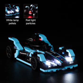 LED Light Kit For Speed Čempionų 76898 Formulė E Lenktynių GEN(Tik LED Šviesos, be Bloko Komplektą)