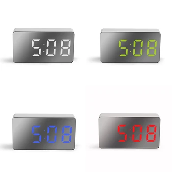 LED Veidrodėliai Skaitmeninis MINI Žadintuvo Atidėjimo Stalo Laikrodis Pabusti Išjungti Kalendoriaus Pritemdomi Elektroninių Darbalaukio laikrodžius, Namų Puošybai