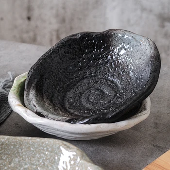 Mados Paprastas Japonų Stiliaus Keramikos Seklių Patiekalas Vaisių Užkandžių Lėkštės Buitinių Indų Restoranas