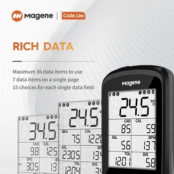 Magene C406 Lite Dviračio Kompiuteris atsparus Vandeniui GPS Belaidžio Smart Kalnų Keliu, Dviračių Monito Stopwatchring Dviračių Duomenų Žemėlapis