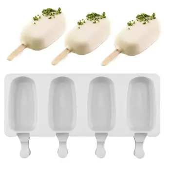 Maisto Saugaus Silikono Ledų Formos 4 Langelio Sušaldyti Ledo Kubelių Formos Popsicle Montažinę Plokštelę 