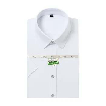 Marškinėliai bambuko pluoštas ne lyginimo raukšlių atsparus verslo suknelė darbai profesionalių pusė rankovės baltus marškinėlius vasaros