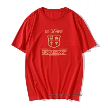 Marškinėlius Vyrų Marškinėliai Dr. Jones Archeologijos Indiana Jones Moterys T-Shirt 2021 Naujo Derliaus Logotipo Dizaino Aukščiausios Viršūnės Tees Medvilnės Audinio