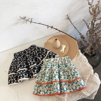 Mergaičių sijonas 2021 m. pavasario ir vasaros naujų korėjos kūdikių mergaičių gėlių sijonas vaikams drabužių