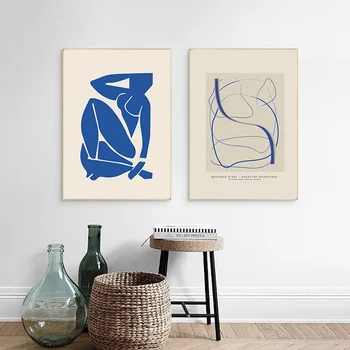 Minimalus Šiaurės abstrakčios linijos pav Matisse meno drobė apdailos tapybos freskos plakato spausdinimas kambarį koridoriaus