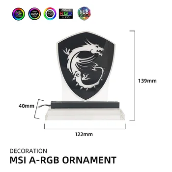 MSI Skaičius-RGB Magic Dragon Apdailos 5V3Pin LED Akrilo Apšvietimo Skydas Vaivorykštė Apšvietimas PC Vandens Aušinimo Užsakymą MOD
