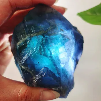 Natūraliai mėlyname fluorito mineralinių kristalų namų puošybai akmenų kolekciją mineralinių mėginių tyrimų ir gydymo akmenys