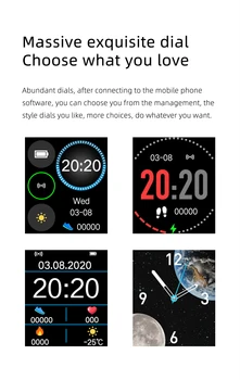 NAUJAS 2021 1.69 Colių Smartwatch Vyrų jutiklinių Multi-Sporto Režimas Smart Watch Moterų Širdies ritmo Monitorius, Skirtų 
