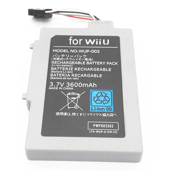 Naujas 3600mAh Li-ion Baterijos Nintendo Wii U Gamepad Baterija Wii-U Wiiu GamePad Valdytojas Kreiptuką Įkrovimo