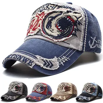 Naujas Medvilnės Vyrų beisbolo kepuraitę moterų snapback skrybėlę Ryklys siuvinėjimo kaulų kepurės gorras atsitiktinis casquette vyrų beisbolo kepuraitės