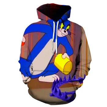 Naujų gyvūnų grafinis hoodie 3D atspausdintas vyrų hoodie Visi vyrai ir moterys Pavasarį ir Rudenį CoatHip hop puloveris Streetwear vyrų XXS-6XL