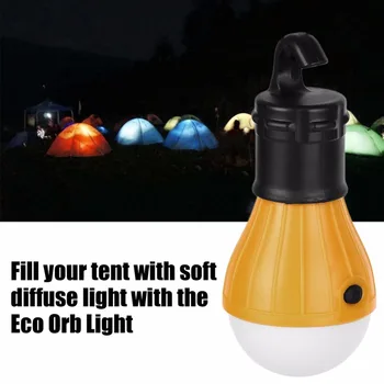Nešiojamų Lauko Kabo 3 LED Kempingo Žibintas Palapinė Minkštas Lemputės, Lempos, Žvejybos, Medžioklės Sodo Balta AAA Baterijos