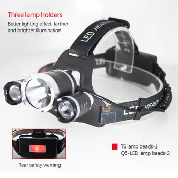Nešiojamų Mini LED Žibintai Žvejybos priekinis žibintas Fakelas Medžioklės žibintas Camping Žibintai Žibintuvėlis žibintas