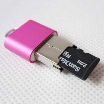 Nešiojamų Mini USB 2.0, T-Flash Micro SD TF Atminties Kortelės Skaitytuvo Adapteris 