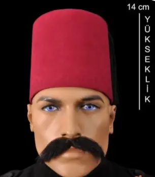NUOSTABUS Osmanų Fesi (Juoda Külhanbey Fesi Bordo spalvos R Autentiško Folkloro turkijos Fes Lez, Rytų Tarboosh, Egzotinių Osmanų Skrybėlę