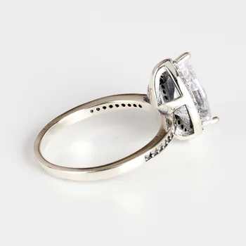 Originalus Spinduliavimo Didelės Ašaros Žiedas Crystal Žiedai Moterims 925 Sterlingas Sidabro Žiedas Vestuves Dovanų Europoje Papuošalai