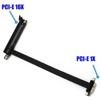 PCI-E 1X iki 16X Adapter PCIe Lankstus Plokščias Kabelis-prailgintojas PCI Express 1 16 X X X X X Adapteris Riser Card PCIE Extender BTC Kasyba