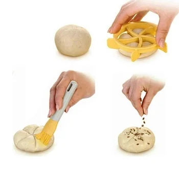 Plastikiniai Tešlą Pjovimo Tešlos Sausainių Paspauskite Naminės Duonos Roll Antspaudas Kepimo Formą Bakeware Desertas Slapukus, Priedai Duonos Įrankiai
