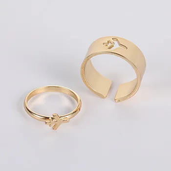 Pora Žiedus Žaibo Atitikimo Žiedai, Moterų, Vyrų Vestuvių Nustatyti Pažadas Žiedas Mėgėjams Atitikimo Aukso Sidabro Spalvos Žiedai