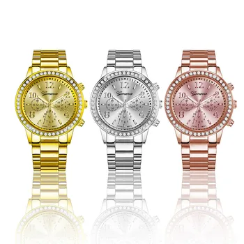 Prabanga arabiškais Skaitmenimis Kvarciniai Laikrodžiai Moterims Nerūdijančio Plieno Laikrodis Moterų Laikrodis Relogio Feminino Lašas Laivybos