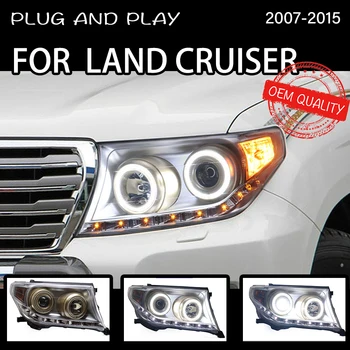 Priekinis žibintas Toyota Land Cruiser 2007-Automobilių автомобильные товары LED DRL Hella 5 Xenon Objektyvas Hid H7 Automobilių LC200 Priedai