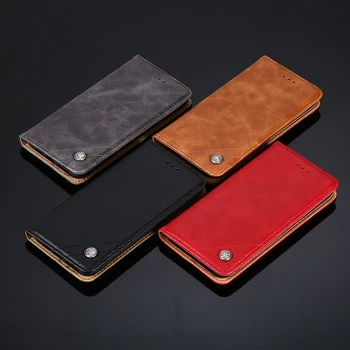 Retro odos Flip Case For Xiaomi Redmi 8 8A 3 4 5A 6, 7A K20 PRO Xiaomi MI 8 9 lite 9T kortelės Lizdas Piniginės Flip cover Klasikinis