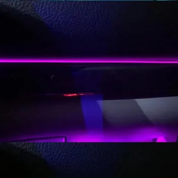 RGB Automobilio Salono Optinis Akrilo Juostelės, Aplinkos Šviesos APP 