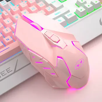 Rožinė Mechaninė Klaviatūra, Pelė, Ausinės PC Gamer Merginos Klaviatūros rinkinys žaidimų laidinio keycaps nustatyti Klaviatūras ir peles, skirtą kompiuterį