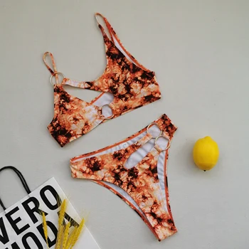 Seksualus Micro Bikini Violetinė spausdinti Citrinų Swimsuit moterys Raudonas Pledas maudymosi Kostiumėliai 2020 M. Brazilijos Paplūdimio Biquini femal Gali Dryžuotas Maudymosi kostiumas