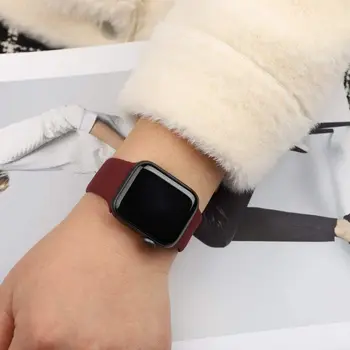 Silikono Dirželis apple Watch band 44mm 40mm 38mm 42mm 44 mm Gumos watchband smartwatch correa apyrankę iWatch 3 4 5 6 se juosta
