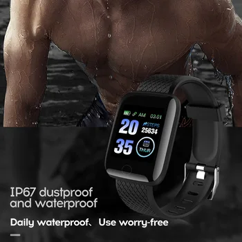 Smart Laikrodžiai Širdies ritmo Monitorius D13 fitneso vyrų, Moterų sporto vaikas smartwatch 116 Apyrankės ant Riešo juosta, skirta 