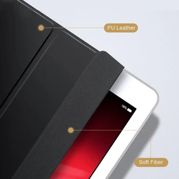 Smart Miego Miega Case for Samsung Galaxy Tab S6 Lite 10.4 2020 SM-P610/P615 Planšetinio kompiuterio Pajėgumų Padengti PU Odos Stovėti Tablet Funda